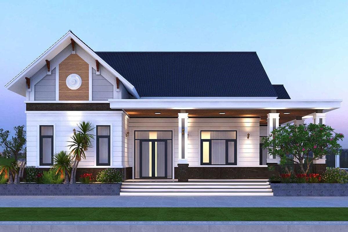 Mặt tiền nhà cấp 4 đẹp 4 phòng ngủ