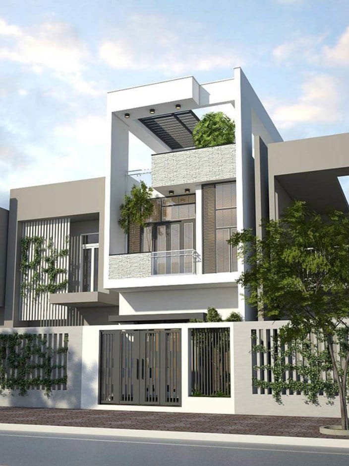 Mẫu nhà phố 2 tầng 3 phòng ngủ đẹp - Thiết kế số 4