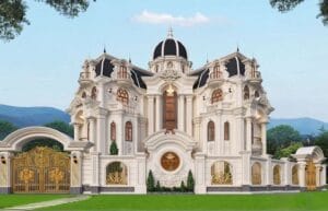 Top Những Mẫu Biệt Thự Cổ Điển Đẹp Lộng Lẫy, Sang Trọng 1 Mẫu thiết kế biệt thự kiểu Pháp đẹp bề thế và lỗng lẫy