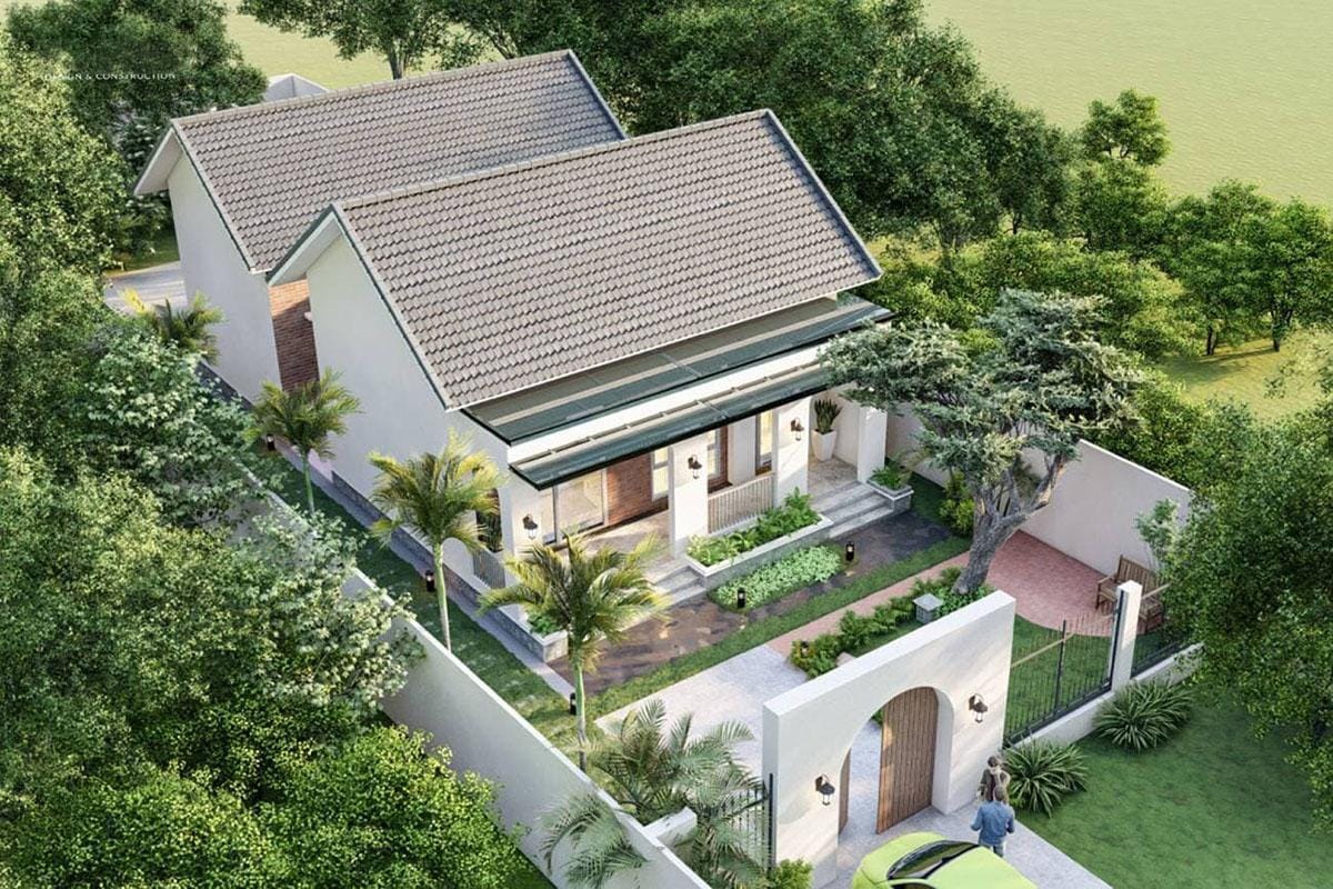 Những kiểu nhà cấp 4 đẹp với diện tích 5x12m