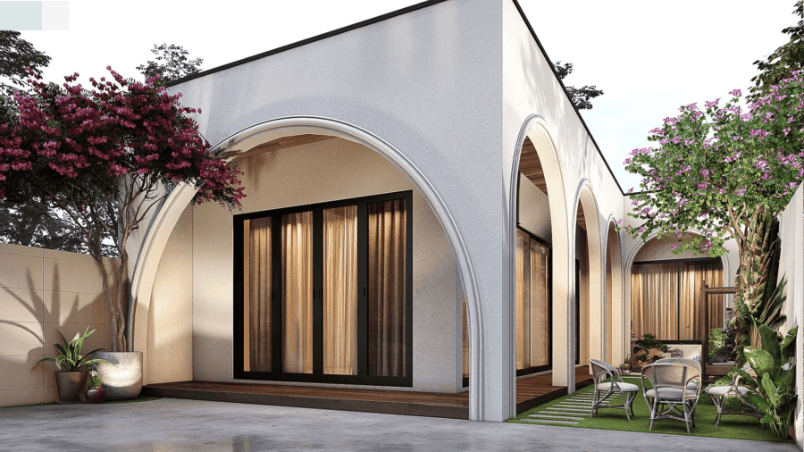 Bố trí khoa học các khu vực sinh hoạt trong nhà cấp 4 mái bằng