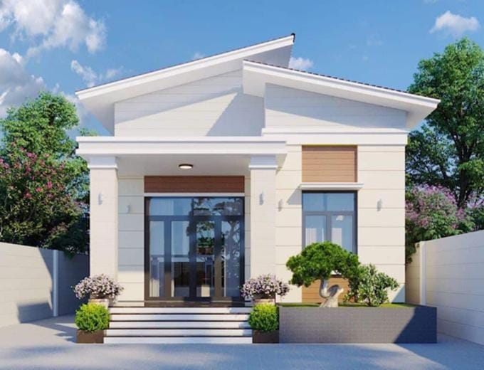 bản vẽ nhà ống 1 tầng 3 phòng ngủ