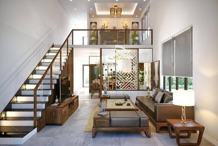 Mẫu nhà cấp 4 có gác lửng đẹp