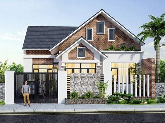 Mẫu nhà cấp 4 mái thái hiện đại đẹp mắt