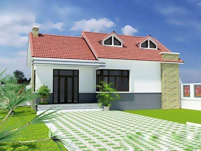 Mẫu nhà cấp 4 mái Thái ở nông thôn