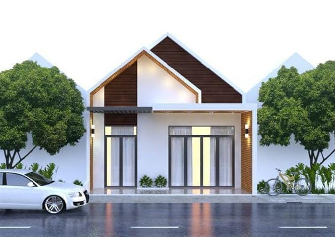 mẫu nhà ống 1 tầng đẹp