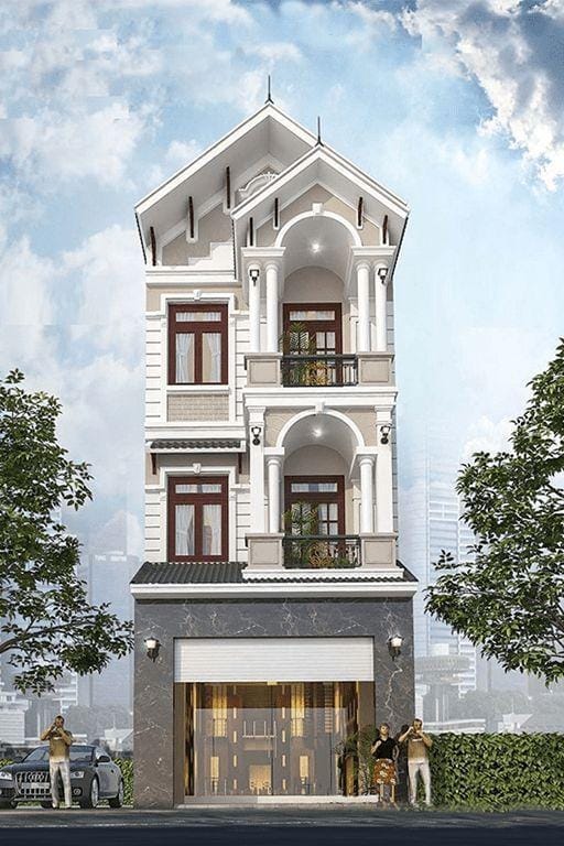 mẫu nhà ống 3 tầng hiện đại mặt tiền 5m