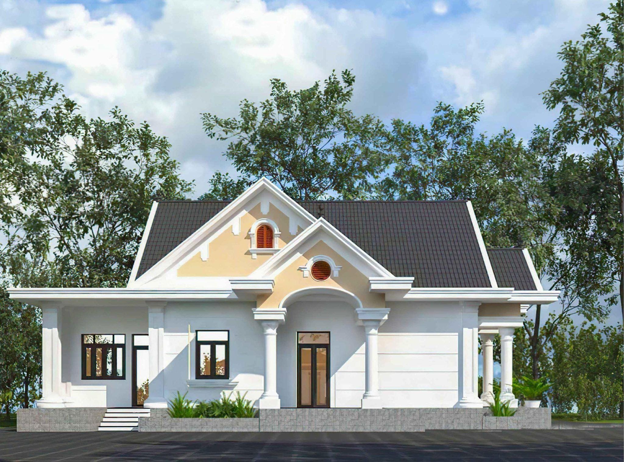 mẫu nhà thái cấp 4 3 phòng ngủ