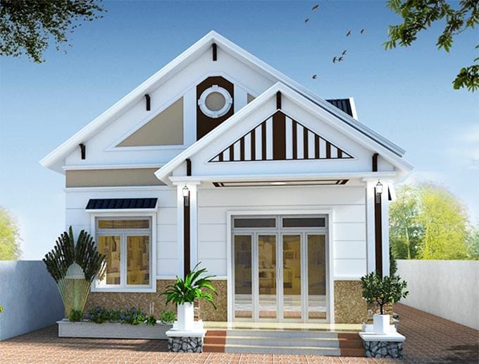 nhà ống 1 tầng 3 phòng ngủ 100m2