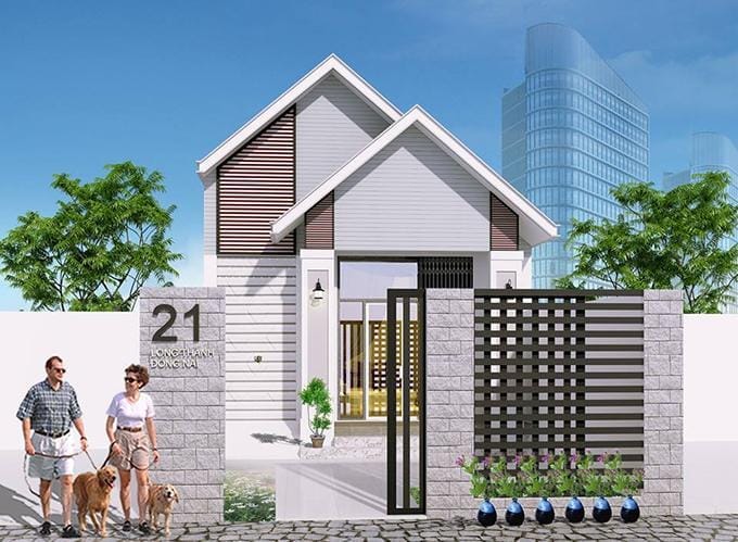 nhà ống 1 tầng 3 phòng ngủ 5x20m