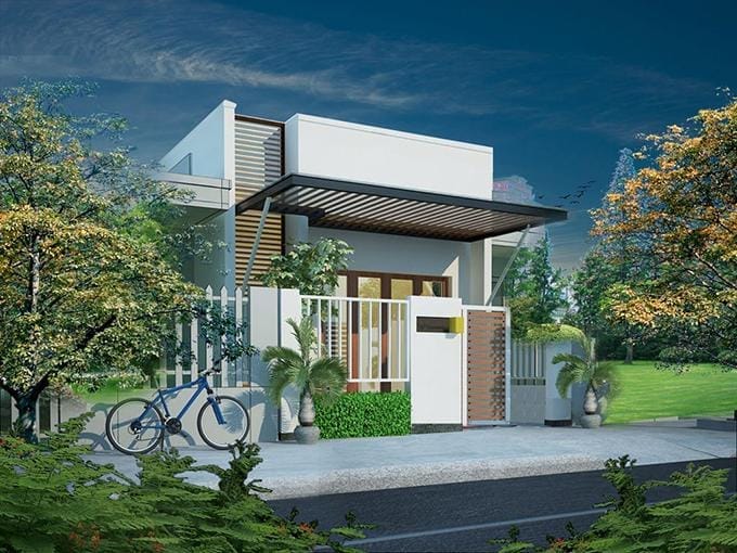 nhà ống 1 tầng 60m2