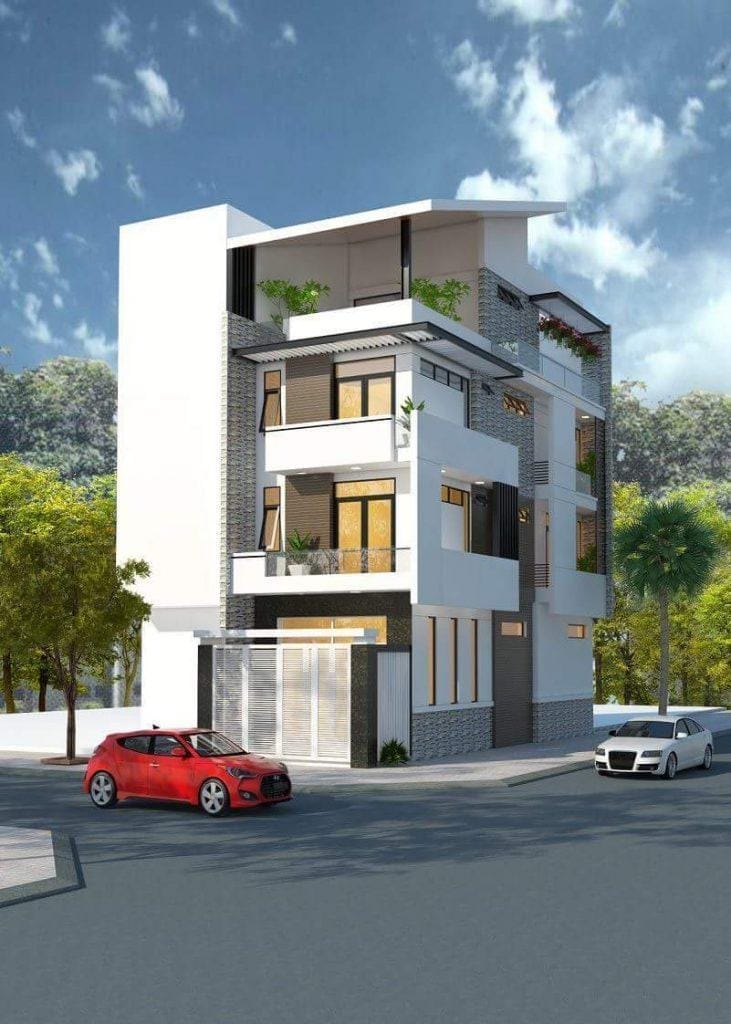 Nhà ống 3 tầng đẹp có 2 mặt tiền