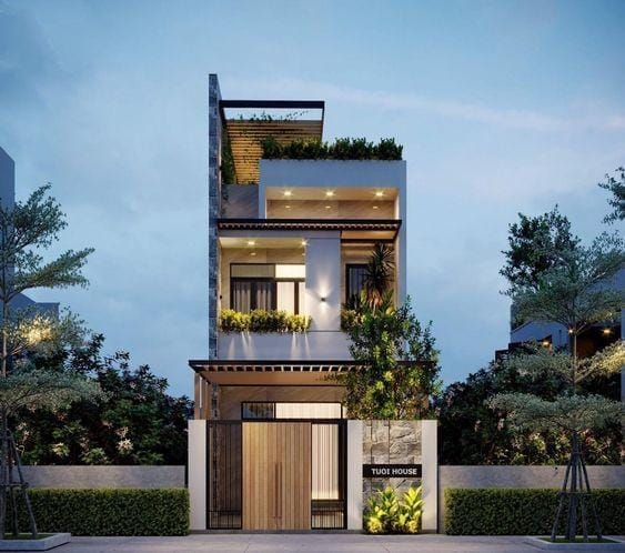 nhà ống 3 tầng đẹp hiện đại