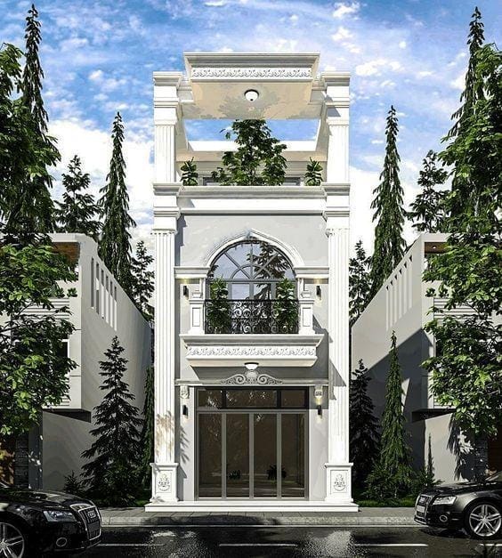 Nhà ống 3 tầng đẹp hiện đại mặt tiền 6m