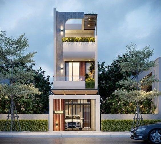 nhà ống 3 tầng đẹp mặt tiền 4m