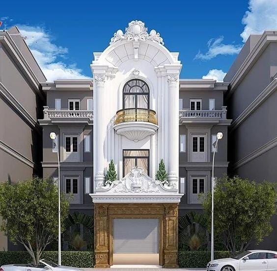 nhà ống 3 tầng tân cổ điển đẹp