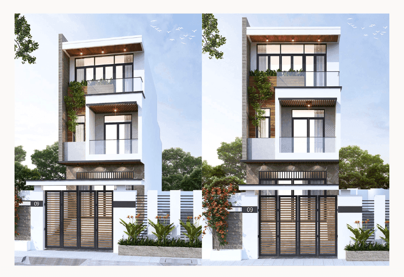 nhà ống đẹp 3 tầng mặt tiền 6m