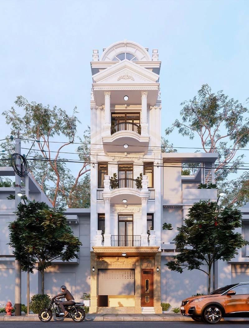 Nhà phố 4 tầng tân cổ điển siêu sang
