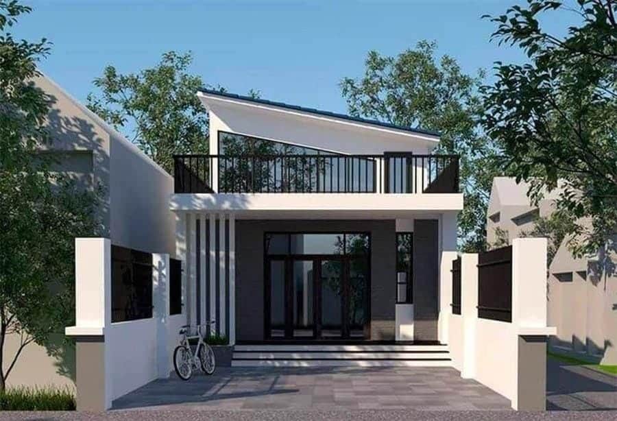 Thiết kế nhà phố 1 tầng có gác lửng