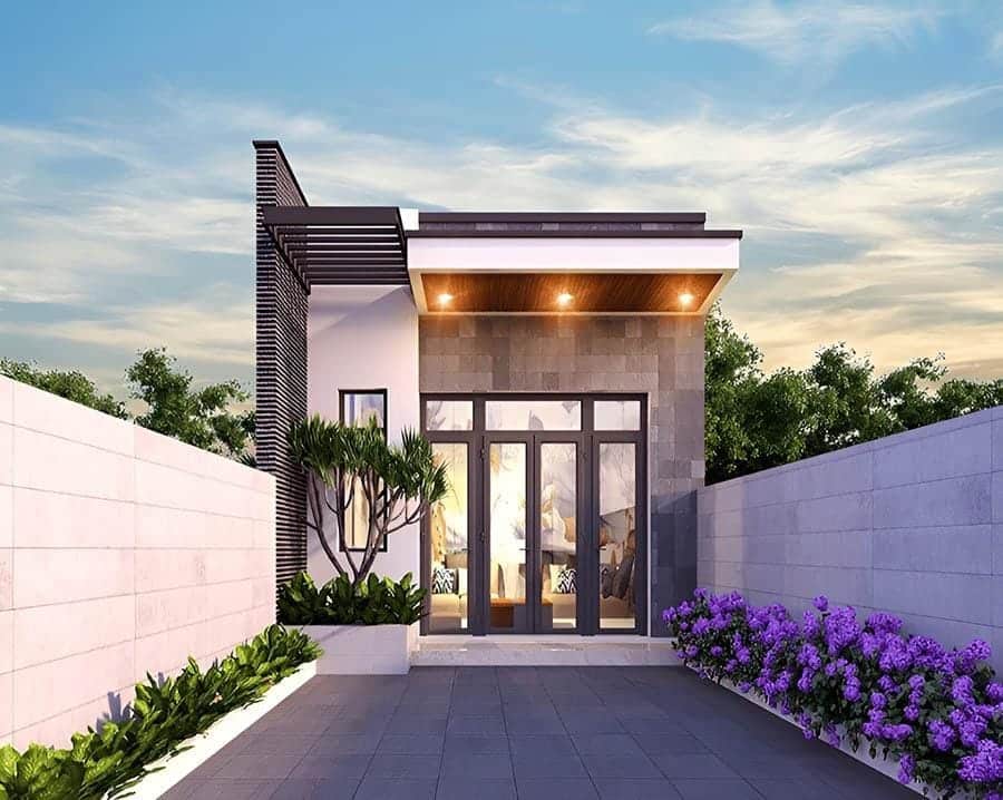 Thiết kế nhà phố 1 tầng hiện đại