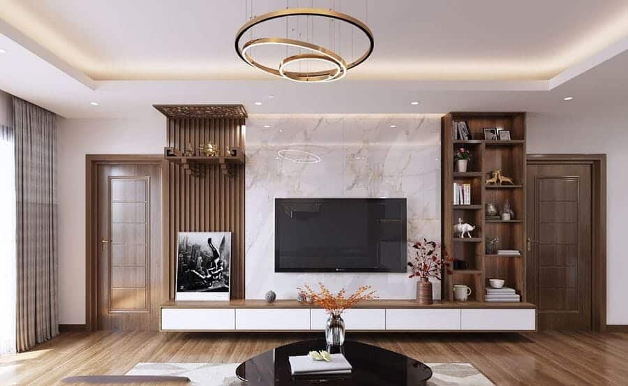 Thiết kế nội thất phòng khách nhà phố 1 tầng